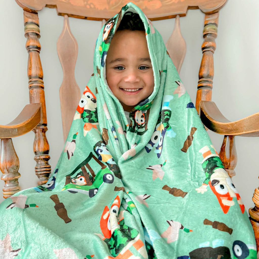 Camo Grannies Small Plush Blanket