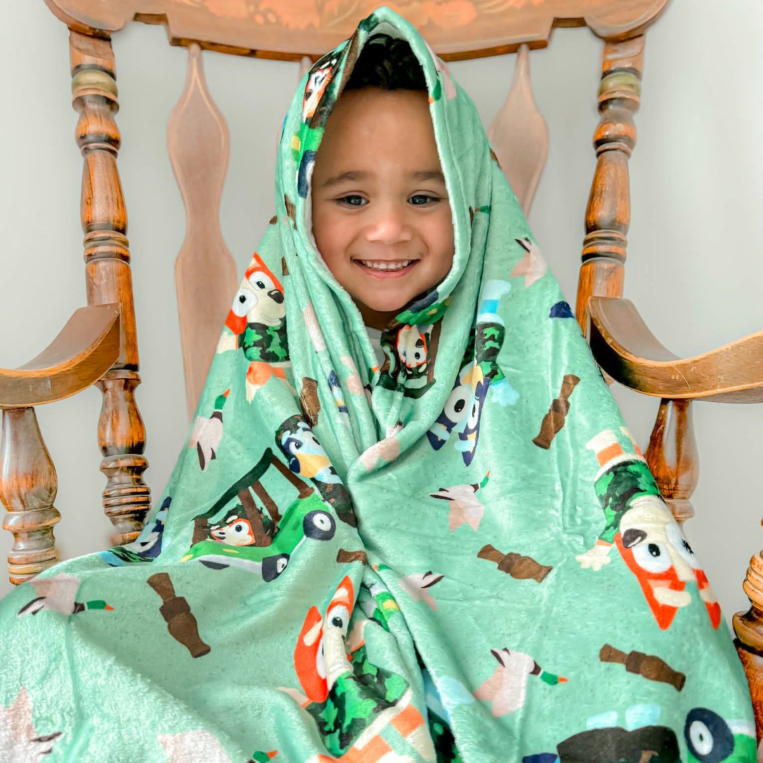 Camo Grannies Small Plush Blanket