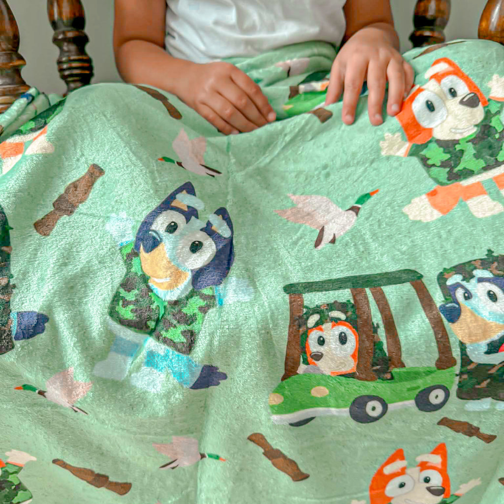 Camo Grannies Small Plush Blanket