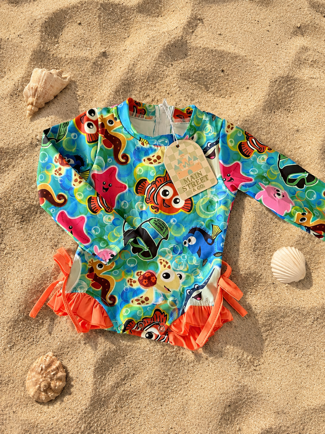 RTS Fish Are Friends Ruffle Swim | Orange