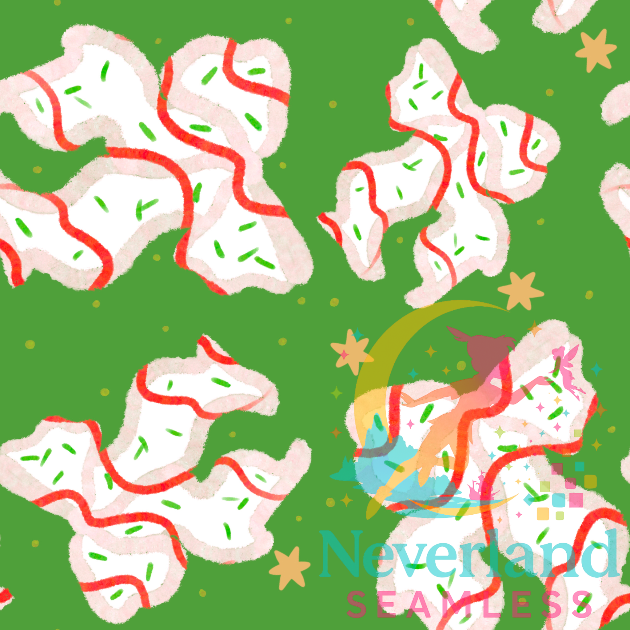 Christmas Tree Cake Bows Green