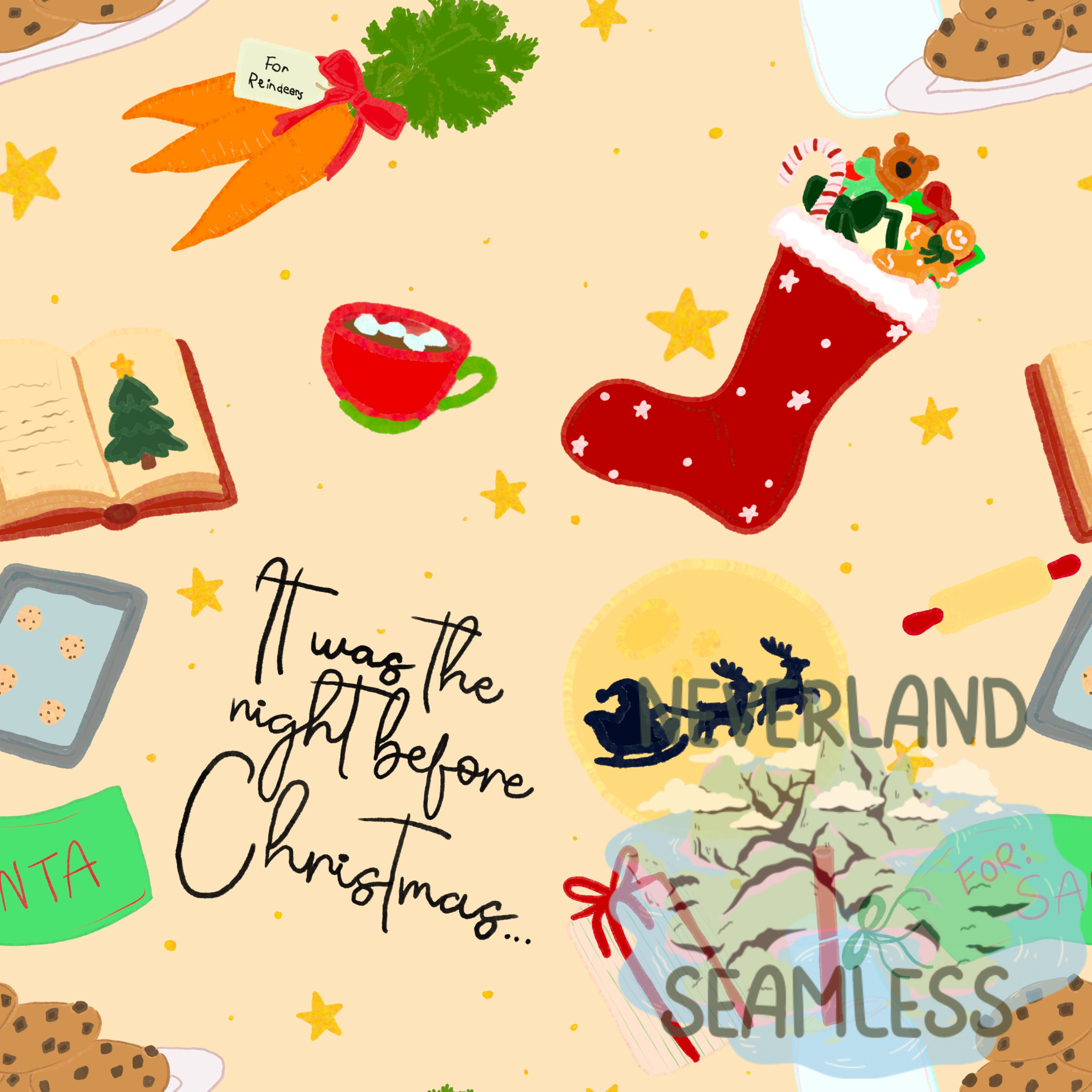 Night Before Christmas Beige